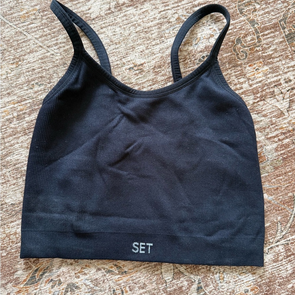 Women's Black Activewear Crop Top